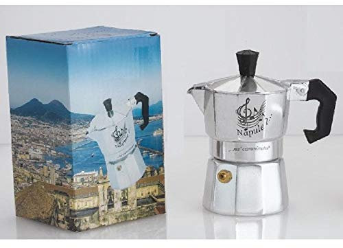 Publilancio srl Moka Caffettiera NAPULE' da 1 Tazza BOMBONIERA