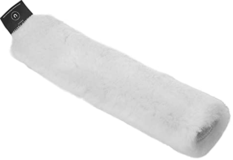 Werner Christ Horse Nasenriemenschoner aus Lammfell – Pferde Nasenschoner für Halfter, Trensenzaum, Kopfstück, Zaumzeug aus echtem Schaffell, one Size (28 cm), Fell in weiß