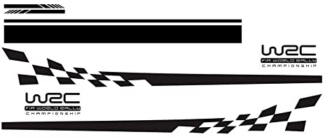 Dogggy 5 Stück Racing Stripes Vinyl Aufkleber Auto Motorhaube LKW Aufkleber Auto Motorhaube Streifen Grafik Aufkleber Vinyl Body Racing Rückspiegel Aufkleber