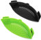Qiunizadila 2 Pcs Clip On Strainer, Silicone Pot Strainer for Pasta Meat Vegetables Fruit, Fits All Pots Bowls, 9*3.4*2.2 inches
