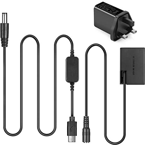 Raeisusp ACK-E18 USB-C AC Adapter DR-E18 DC Coupler PD Charger Kit Replacement LP-E17 Battery for Canon EOS Rebel T6i T6s T7i SL3 750D 760D 800D 77D Kiss X8i 8000D R8 R10 R50 R100 Cameras