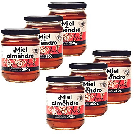 Lot 6x Miel de fleurs d'amandier - pot 250g