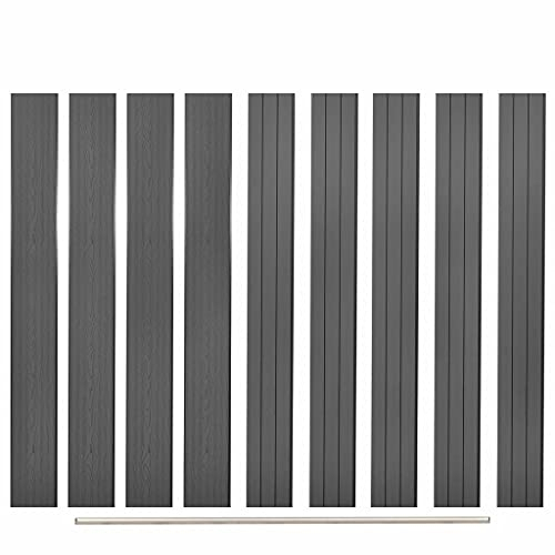 MUSEVANE Ersatz-Zaunbretter 9 Stück WPC 170 cm Grau