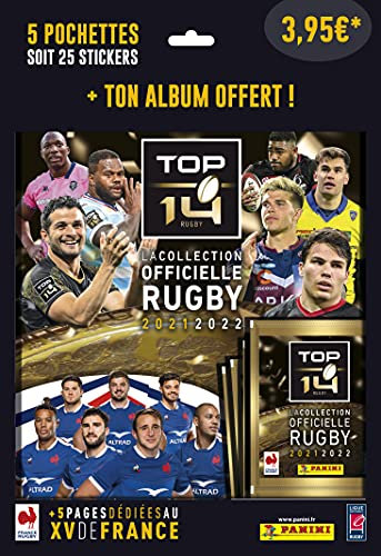 Panini Rugby Top 14 Starter-Set mit 5 Hüllen, 004193SPCFGD