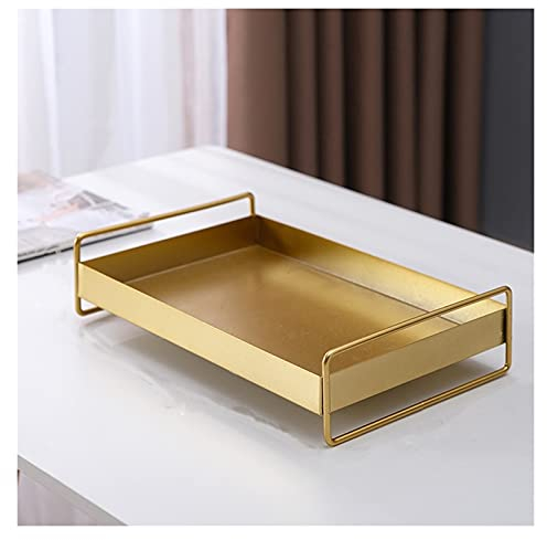 TYUTYU Plancher Golden Storage Ferough Fer à Repasser Dessert Plateau Gourmet Bijoux De Sangt de Bureau Multifonctionnel Accueil Décoration (Color : Golden)