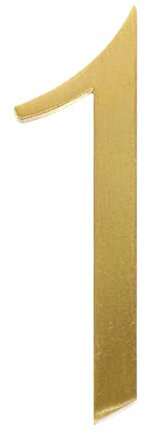 Zayookey Solid Brass House Number Sign 2 Inch Metal Home Address Numbers 3D Mailbox Numbers for Hotel Room Door Street Plaque (Door Number 1)