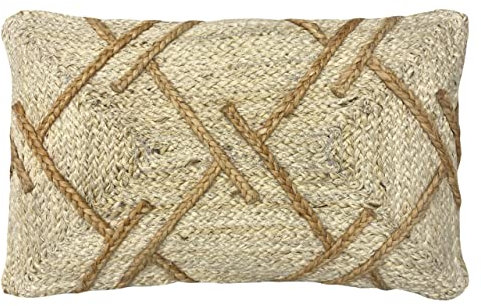 furn. Boda geflochtenes Jute -Kissenbezug