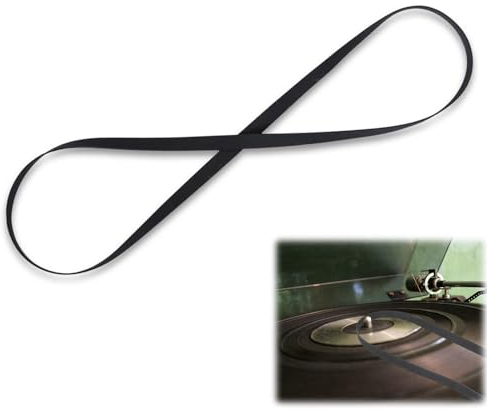 Plattenspieler Gürtel, 49 cm/19,3 Zoll Plattenspieler Ersatzgürtel Ersatz Gummi Recorder Antriebsriemen Ersatzgürtel für alle Arten von riemenbetriebenen Plattenspielern