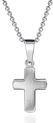 Xaana Taufkette Kreuzanhänger inkl. Kette 36/38 cm 925er Sterlingsilber rhodiniert AMZ00163