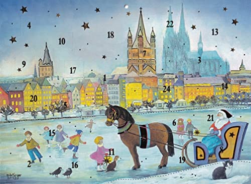 Nostalgischer A4 Adventskalender Köln Kölner Dom