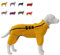 Warmer Hundemantel, doppellagige Hundeweste, Vier Beine bedeckt, Winddicht, wasserdicht, reflektierende warme Hundeweste, Outdoor-Schlittschuhkostüm für kleine, mittlere und große Hunde. Yellow S