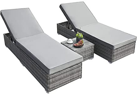 PURRL Vintage Rattan Lounge Sofa Doppelsessel Möbel Hocker Set Kissen Gartensitz (A Einheitsgröße) Little Surprise