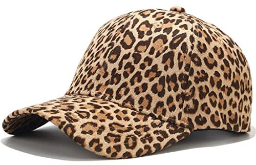 Yixda Baseball Cap Unisex Sonnenhut Baseball Mützen Verstellbar Outdoor Sonnenschutz Kappe (Leopard Khaki)