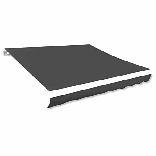 Markisenbespannung, BULANED Bespannung Fur Markise, Bespannung Balkon, Sonnenschutz Bespannung, Ersatzbespannung, Canvas Anthrazit 350×250 cm