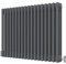 Radbliss Horizontal Traditional 3 Column Radiator 600x830mm Anthracite Matt Grey Cast Iron Style Design RAD Central Heating