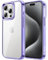 JETech Case for iPhone 15 Pro 6.1-Inch, Non-Yellowing Shockproof Phone Bumper Cover, Anti-Scratch Clear Back (Light Purple)