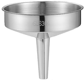 LOGSEE Imbuto in Acciaio Inox Grande Imbuto da Cucina con Filtro per Il trasferimento di liquidi, caffè, Latte, Imbuto da Cucina in Metallo, Non Facile da ruggine (Color : Silver, Size : 30 * 21cm)