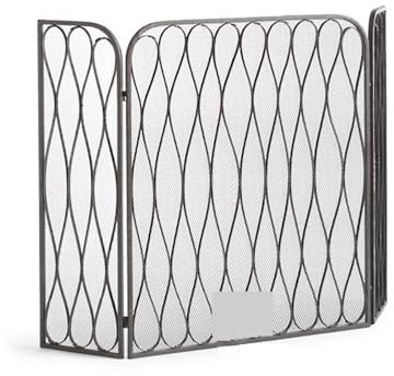 Protectora para Chimenea Black European Style Fireplace Screen Metal Guardrail Partition with Mesh Decoration Iron Protective Fence Salvachispas