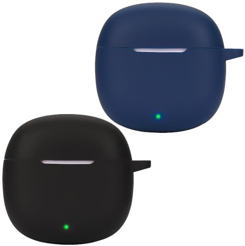 Msiall Silicone Case Compatible with Honor Earbuds X6, [Supports Wireless Charging] [Shockproof Case] Beautiful 3D Cartoon Black Blue