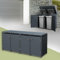 ML-Design Mülltonnenbox 4er für 4 Tonnen 240L 264x80x116,3 cm, Anthrazit, Stahl, wetterfest, Abschließbare Mülltonnenverkleidung mit Klappdeckel/4 Türen, Müllbox Mülltonnecontainer Mülltonnenabdeckung