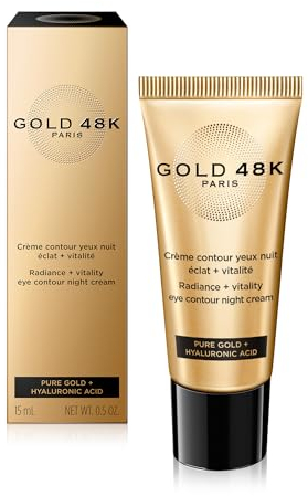 GOLD 48K - Augenkontur-Nachtcreme Strahlkraft + Vitalität - Pures Gold + Hyaluronsäure - 15 mL