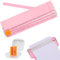 GUOYOU Taglierina per Carta A4 Taglierina Portatile con Protezione Automatica di Sicurezza Righello Laterale e Lama di Taglio Sostituibile per Tagliare Carta Foto Coupon Etichette Cartoncini,Rosa