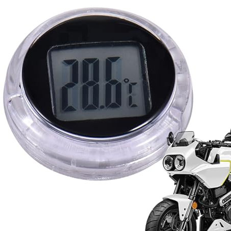 Thermomètre Numérique Pour Moto – Thermomètre Étanche | Thermomètre Adhésif | Thermomètre De Voiture 28 Mm | Thermomètres De Poche Autocollants Avec Affichage Numérique Et Adhésif 3 M