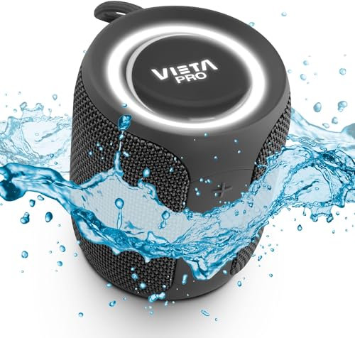 Vieta Pro Altavoz Bluetooth Potente 20W, Radio FM, 12H Batería, Micrófono, Aux-In, USB Tipo C, TWS, Compatible con Amazon Music, Spotify y Alexa | Speaker Portátil pequeño e Impermeable Easy 2.