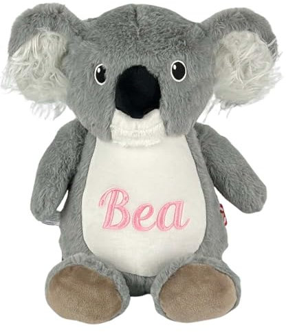 Elefantasie Personalisiertes Stofftier Koala Kuscheltier Bestickt Plüschtier zur Geburt Stickmotiv Name