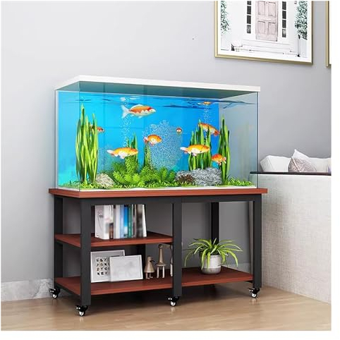 Rollender weißer Reptilien-Tankständer mit Rädern & Lagerung 10 20 30 Gallonen Fischtank Tisch Aquarium Ständer, Bodenstehender Heavy Duty Terrarium Stand Rack Halter(Color:#3,Size:(LxWxH)80x50x75cm)