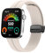 FiiMoo Correas Compatibles con HUAWEI WATCH FIT 3, Pulseras de Repuesto Silicona de Ajustable, Correas Magnética, Correa de Silicona Impermeables Deportivas para HUAWEI WATCH FIT 3-Blanco