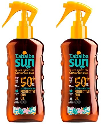 Tabaiba Sun Aloe Vera Sonnenöl Spray, 2 Einheiten (100, 50, Sonnenschutzfaktor (SPF))