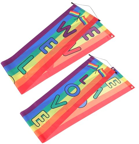 BCOATH Polyester-party-banner Unterstützen Gay Pride Decor Regenbogen Couplets