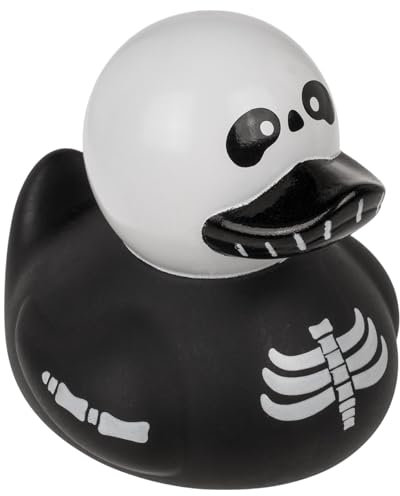 MIJOMA Quietsche-Ente Badeente | Niedliche Schwimmenten für Kinder & Erwachsene | Hochwertiges, langlebiges Material | ca. 10 cm (Skelett)