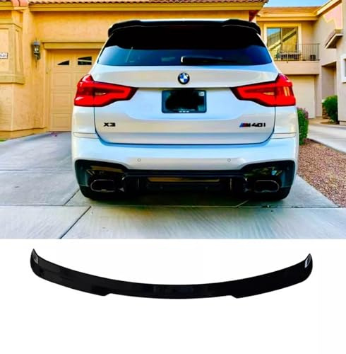 For Auto Perfectionists UK Rear Roof Spoiler Compatible With BMW X3 X3M G01 2017-2024 M Sport ABS Gloss Black