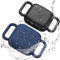 Lot de 2 supports de collier pour chien Tile Mate 2024, coque étanche en silicone pour chat, animal de compagnie, housse résistante aux rayures et à la poussière pour tracker de carrelage, noir/bleu