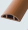 Floor Cable Cover, 3m Floor Cable Protector Self-Adhesive Flexible PVC Power Cable Channel Floor Cord Channel Wire Cover for Cables, Floor Cord Cover for Office Home Garages(Brown)