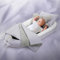Joyz 5 teilig Babynestchen Set, Elefant mit Hellgrauem Minky, 90x50cm, Baumwolle, mit Kuscheldecke, Kissen & herausnehmbarer Einlage, Babynest Nest Babykokon Babybett Neugeborene Kuschelnest Reisebett