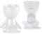 WoRuyKot 2 pezzi per vaso per piante grasse, vasi per piante grasse da interno, Fioriera decorativa perfetta per casa, ufficio, interni ed esterni (nero) (Bianco 2)