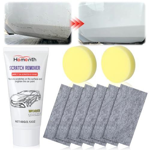 Nano Tuch Auto Kratzer Entferner, Autolack Kratzer Entferner mit 6 Nano Sparkle Tuch und 2 Sponge, Politur Auto Kratzer Entfernen, Autolack Reparatur Polieren Paste für Cars Oberflächen