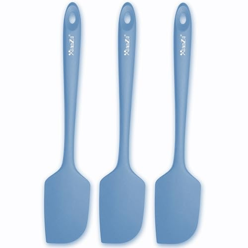 3 Pack Large Silicone Spatula for Kitchen,600°F Heat Resistant Rubber Spatulas for Baking,Cooking, Scraping,and Mixing,Non Stick Kitchen Utensils, BPA Free, 11.2 in (Starry Blue)