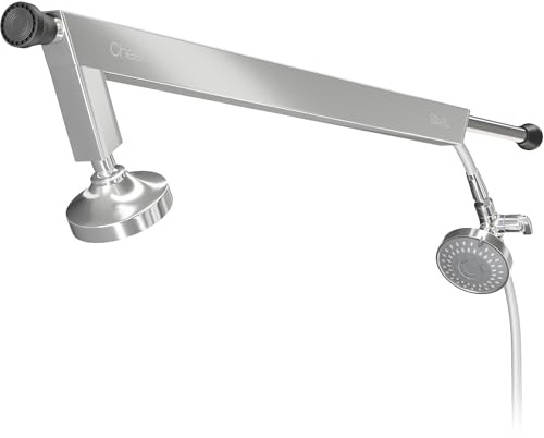 Double and Tandem Shower Head for Couples – Height-Adjustable & Water-Saving Shower Head with rain Shower Head, Shower Set, Easy Assembly – Elegant