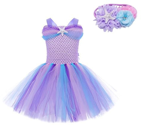 Abito Tutu Scintillante Per Ragazze, Vestito Da Partito, Costume Fata, Gonna Per Bambini Carnevale Bianco Vestito Da Carnevale 2026 Gonna Di Tulle Adulto Rosso, Viola chiaro, 4-5 Anni