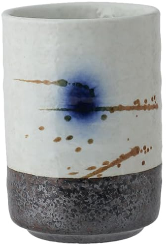Gatuida Japanese Ceramic Tea Cup Hand-Painted Multi-Color Retro Style Dishwasher Safe Tableware for Home Office and Leisure