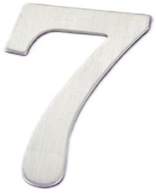 1 Pcs Stainless Steels Door Number With Backing Adhesive 7 * 4cm House Apartment For Outdoor Hotel Home Mailbox Label(No.7)