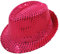 Fasching Hut Pailletten Discoqueen pink