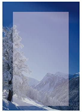 MotivpapierWinterlandschaft, 100 Blatt A4, 90g/qm, hochwertiges Briefpapier für Laser/Ink/Copy/Hand