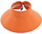 Chapeaux de plage pour femme, chapeau de paille pliable avec large bord et queue de cheval pour protection UV et voyage d'été SM01, Orange, Taille unique