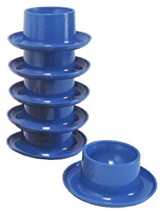 Sonja-Plastic Eierbecher rund, 6-er Pack, Pastell-blau Made in Germany