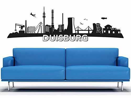 KLEBEHELD® Wandtattoo Duisburg Skyline